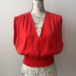 Alice + Olivia Silk Crop Top